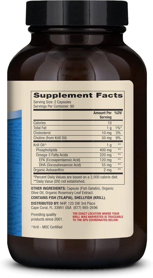 Dr. Mercola, Antarctic Krill Oil Nutritional Supplement, 90 Servings (180 Capsules), Support a Healthy Heart, Overall Joint Comfort and Immune Function, MSC Certified, Non GMO, Soy-Free, Gluten Free