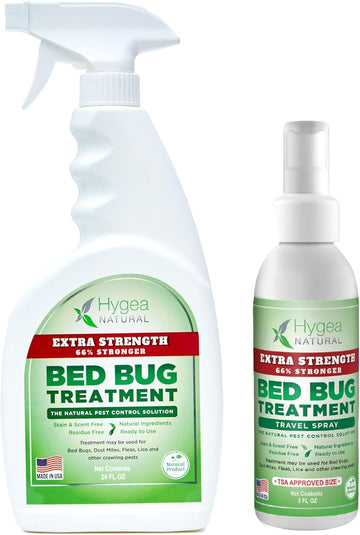 Extra-Strength Bed Bug Diy Kit - Unique, Odorless, Child & Pet Friendly - All Water-Friendly Surfaces - 1 Bed Bug Spray (24 Oz) & 1 Bed Bug Travel Spray In Tsa Approved Size (3 Oz)