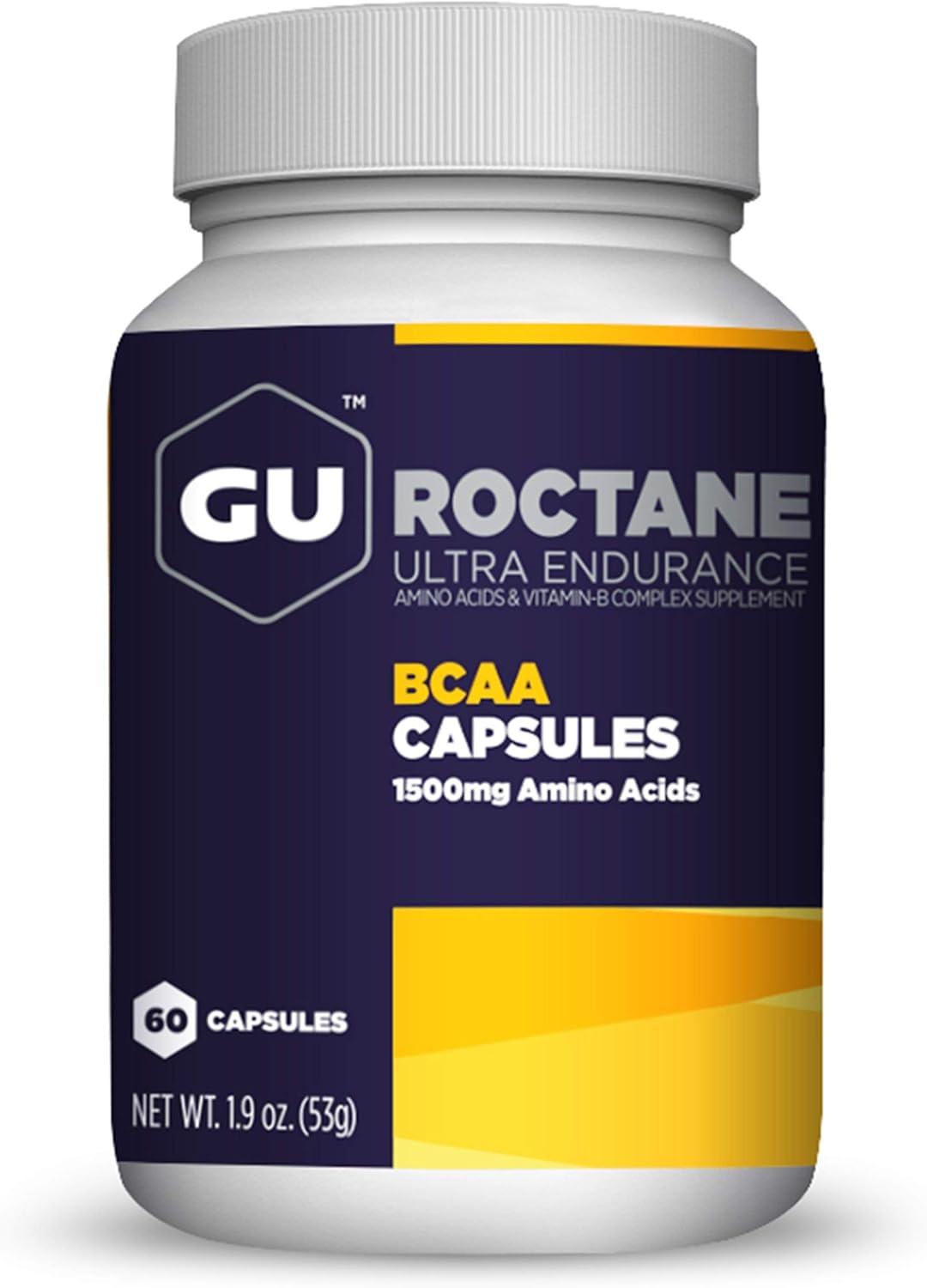 Gu Energy Roctane Ultra Endurance Branch Chain Amino Acid And Vitamin B Exercise Recovery Capsules,Informed Choice, Energy For Before, During Or After Any Workout, 60-Count Bottle