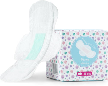 Teens Period Pads with Wings for Tweens, Ultra Soft Sanitary Pads for Teens Girls 9-10-11-12-14 Super Thin Design for Teens Underwear Menstrual Pads, Mini Petite, 90 Count