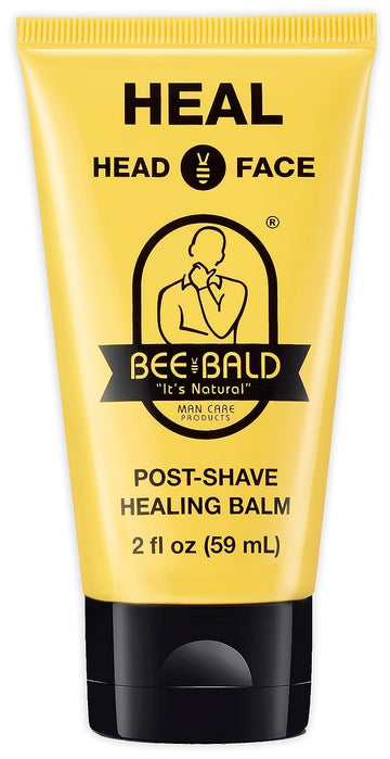 Bee Bald HEAL Post-Shave Healing Balm Immediately Calms & Soothes Damaged Skin, Treats Bumps, Redness, Razor Burn & Other Shaving Related Irritations, 2 Fl Oz