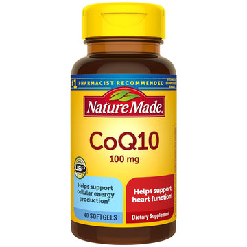 Nature Made Coq10 100Mg, Dietary Supplement For Heart Health Support, 40 Softgels, 40 Day Supply