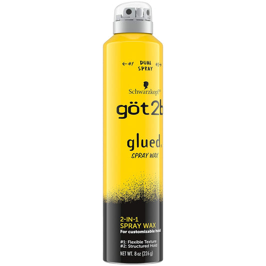 Got2B Glued Spray Wax With 2-In-1 Dual Spray Nozzle, 8 Oz