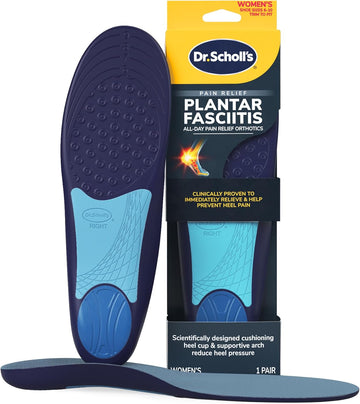 Dr. Scholl’S® Plantar Fasciitis Pain Relief Orthotic Insoles, Immediately Relieves Pain: Heel, Spurs, Arch Support, Distributes Foot Pressure, Trim To Fit Shoe Inserts: Women'S Size 6-10, 1 Pair