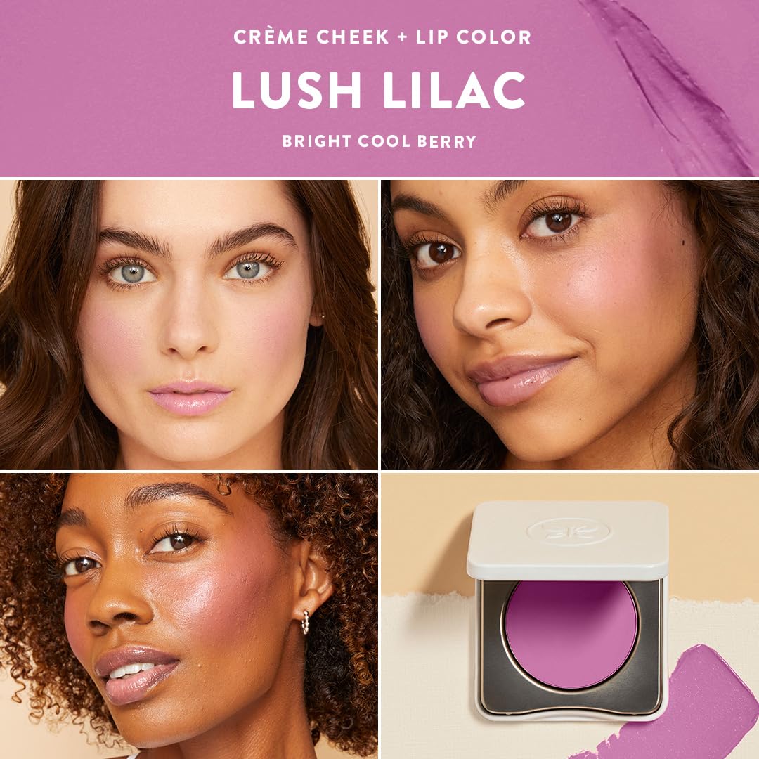 Honest Beauty 2-in-1 Creme Cheek Blush + Lip Color | EWG Verified, Vegan + Cruelty Free | Lush Lilac, .1 oz : Beauty & Personal Care