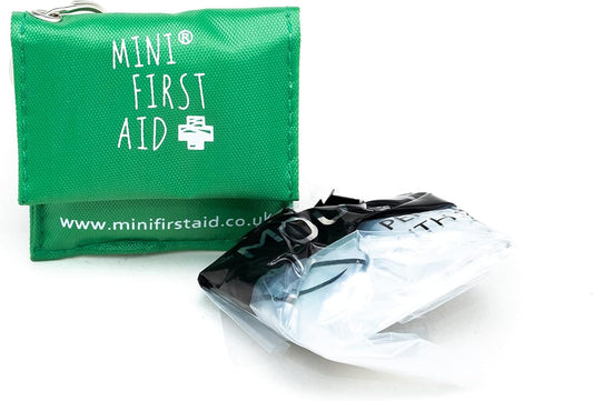 Mini First Aid Cpr Mask Keyring - Resuscitation Face Shield Keyring, Handy Pocket Mask Key Chain With Valve, For Emergency Use To Protect Against Cross Infection - Compact, Lightweight - 7X5Cm