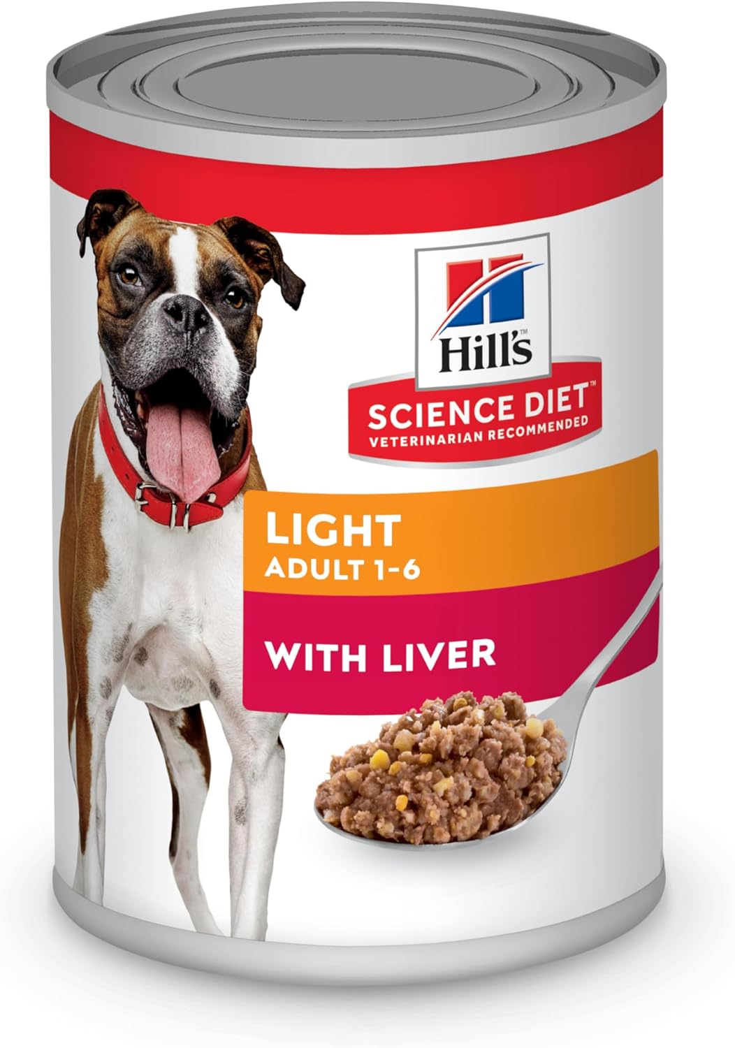 Hill'S Science Diet Light, Adult 1-6, Weight Management Support, Wet Dog Food, Liver Loaf, 13 Oz Can, Case Of 12
