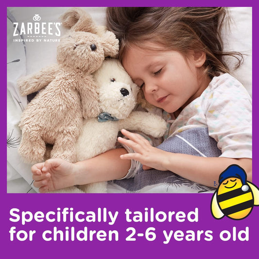 Zarbee'S Kids Cough + Immune Nighttime For Children 2-6 With Dark Honey, Vitamin D & Zinc, 1 Pediatrician Recommended, Drug & Alcohol-Free, Mixed Berry Flavor, 4Fl Oz