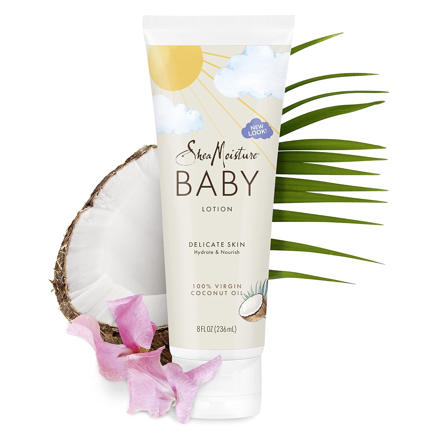 SheaMoisture Baby Lotion for Baby Skin 100% Virgin Coconut Oil, Clear Skin Moisturizer 8 oz : Baby