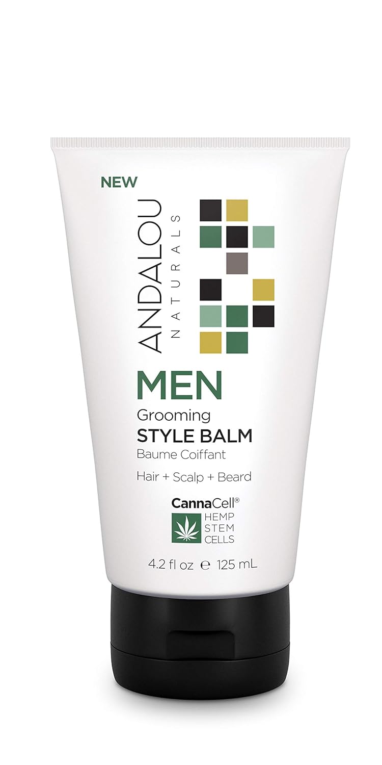 Andalou Naturals CannaCell MEN Grooming Style Balm, 4.2 Ounces