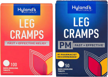 Bundle Of Hyland'S Leg Cramps Tablets, 100 Count + Leg Cramps Pm Nighttime Formula, Natural Relief Of Calf, Foot And Leg Cramps, 50 Count