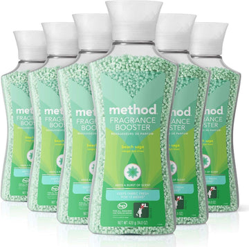 Method Fragrance Booster, Beach Sage, Keeps Clothes Fresh For Up To 12 Weeks, 14.8 Ounces (Pack Of 6)