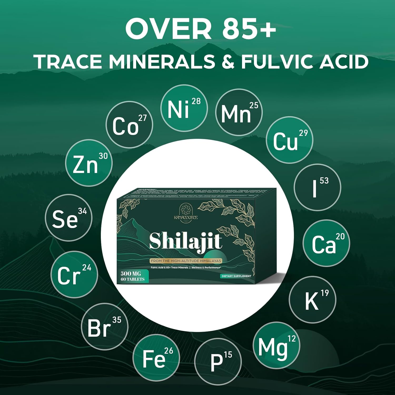 30,000 Mg Shilajit Tablets, Shilajit Himalayan Organic, With Fulvic Acid & 85+ Trace Minerals, More Effective Than Shilajit Resin & Capsules, Shilajit For Men & Women, With Lab Test. 120 Count