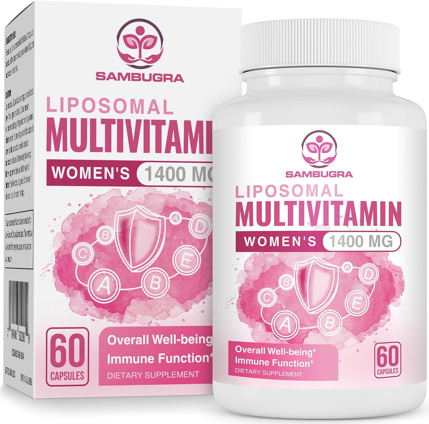 Liposomal Multivitamin for Women 1400MG - Womens Daily Multi Vitamins Supplements with Iron, Vitamin A, C, D, E and B Complex for Immune Health, Hair & Skin Support for Women 18+?60 Vegan Capsules