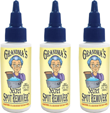 Grandma's Secret Spot Remover - Chlorine, Bleach and Toxin-Free Fabric Stain Remover for Clothes -Removes Oil, Paint, Blood and Pet Stains – pack of 3