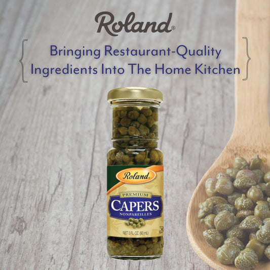 Roland Foods Nonpareille Capers, Specialty Imported Food, 3-Ounce Jar
