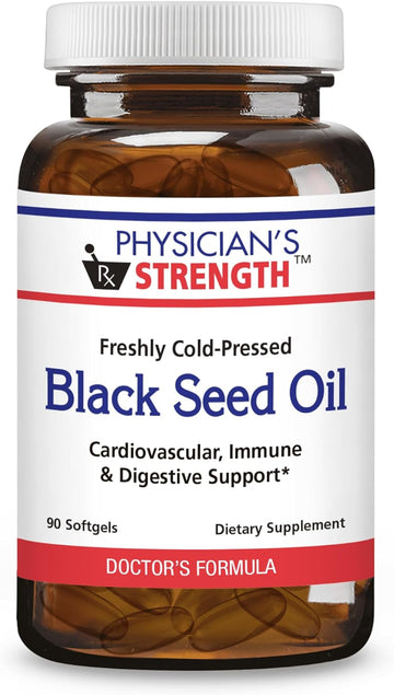 Physician'S Strength Black Seed Oil Gelcaps - 90 Softgels - Supports Healthy Body Response - Freshly Cold Pressed - Non-Gmo - 45 Servings