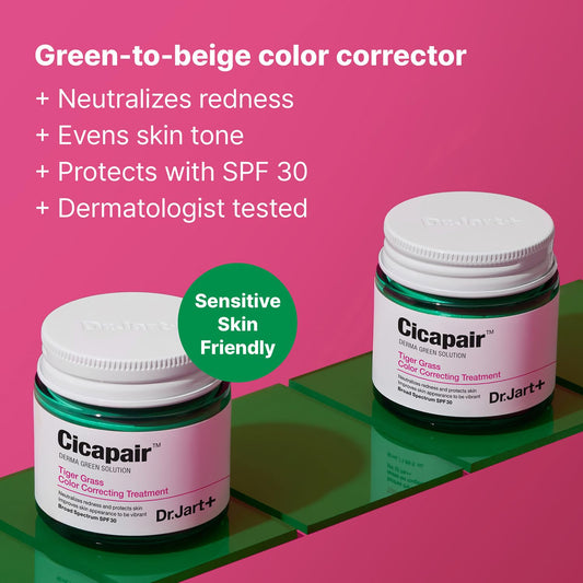 Dr.Jart+ Cicapair Soothing Color Correcting Treatment Spf 30 With Centella Asiatica Extracts | Cc Cream | Korean Skin Care