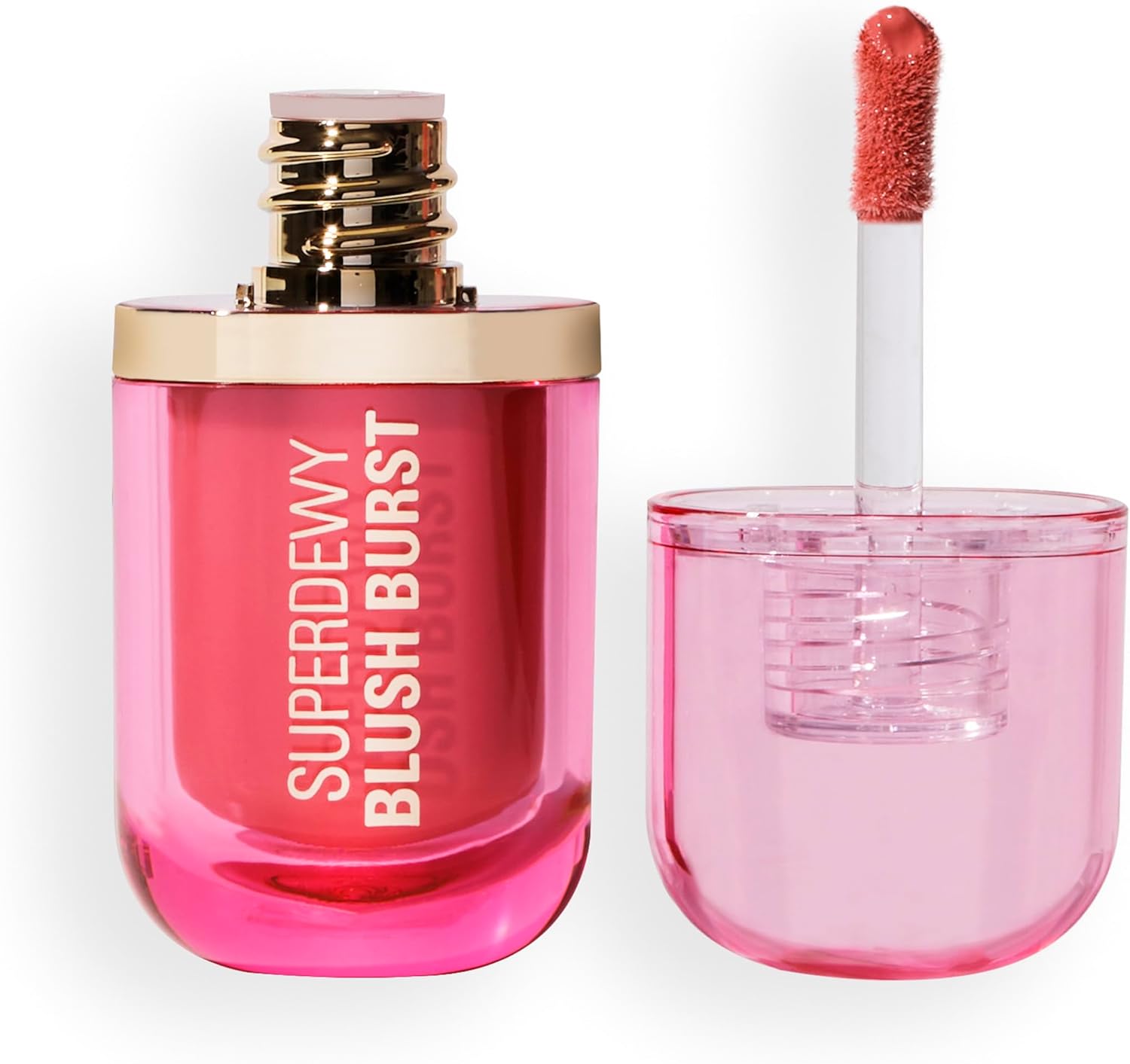 Revolution Superdewy Liquid Blush Burst, Buildable Colour For Cheek, Serum Formula With Peptides & Hyaluronic Acid, Vegan & Cruelty-Free, Peach Spritz, 4.2Ml
