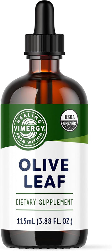 Vimergy Organic Olive Leaf Extract, 57 Servings – Pure Olive Leaf Liquid Drops – Supports Immune And Cardiovascular Health - Usda Organic, Gluten-Free, Non-Gmo, Vegan & Paleo Friendly (115 Ml)