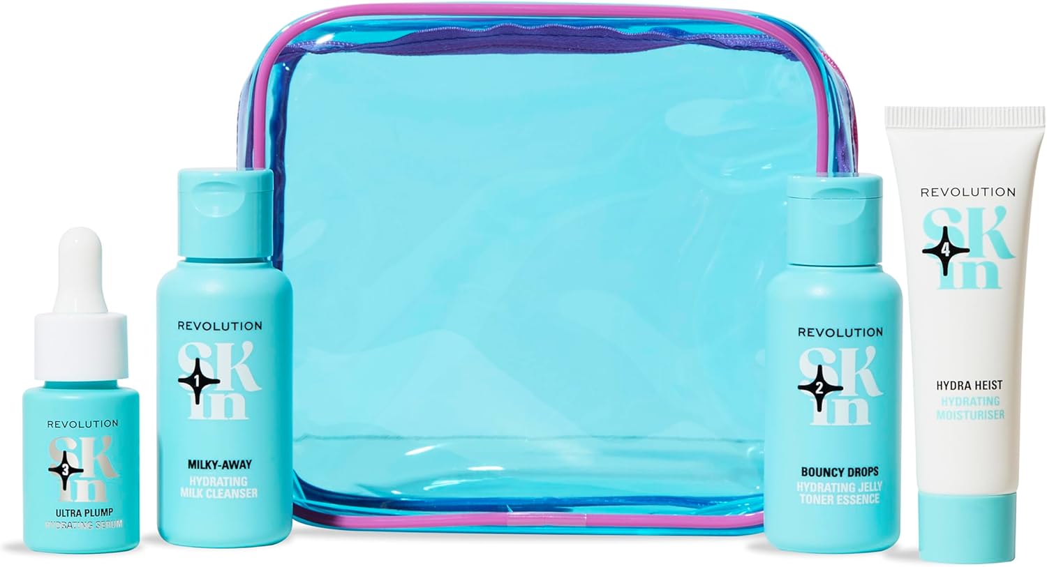 Revolution Skin, Happy Hydrate 4 Step Starter Kit, Hydrating Skincare Set Includes Cleansing Milk, Essence, Serum & Moisturise, Vegan & Cruelty-Free, 4 Products Included : Amazon.co.uk: Beauty