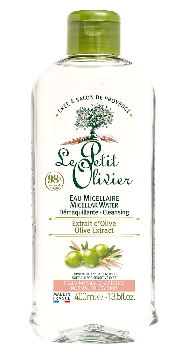 Cleansing Micellar Water - Enriched With Olive Extract - Gently Cleanses Skin - Made With Natural Origin Ingredients - 13.5 Oz Cleanser