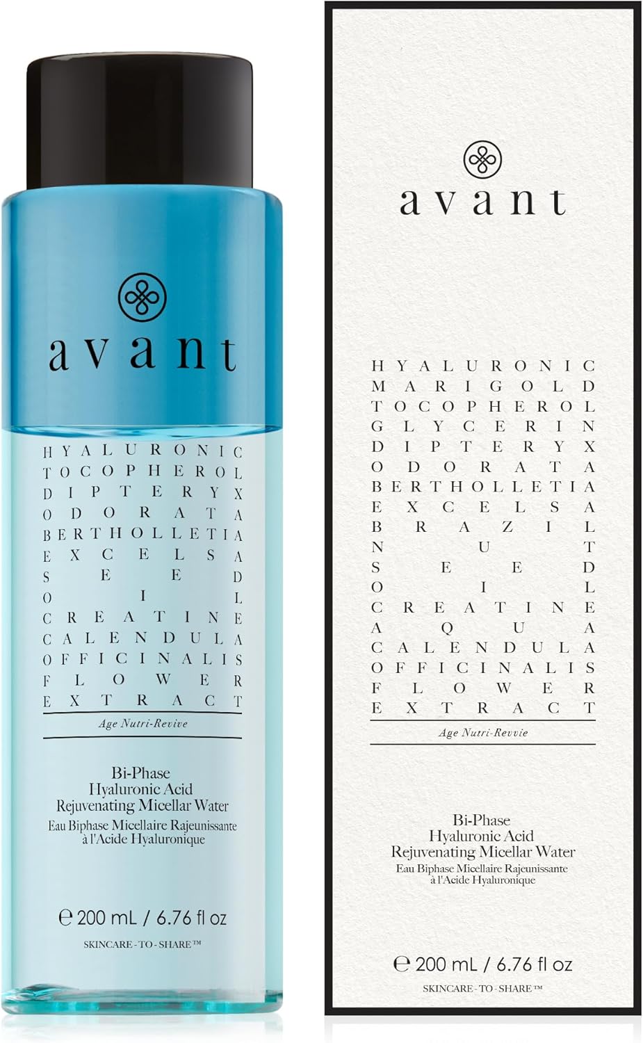 Avant | Bi-Phase Hyaluronic Acid Rejuvenating Micellar Water | 1X200 Ml