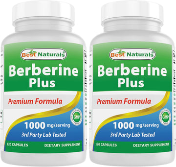 Best Naturals Berberine Plus 1000 mg/Serving 120 Capsules (120 Count (Pack of 2))