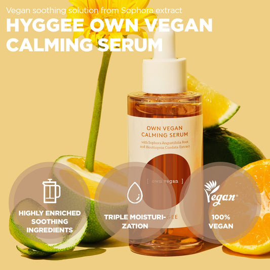 Own Vegan Calming Serum - Intensive Soothing Face Serum - Highly Concentrated Formula With Sophora Flavescens Extract, Hyaluronic Acid And Panthenol - Moisturizing Ampoule Skincare 1.69 Fl.Oz