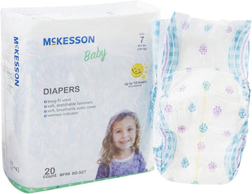 McKesson Baby Diaper Size 7, Over 41 lbs. BD-SZ7, 20 Ct