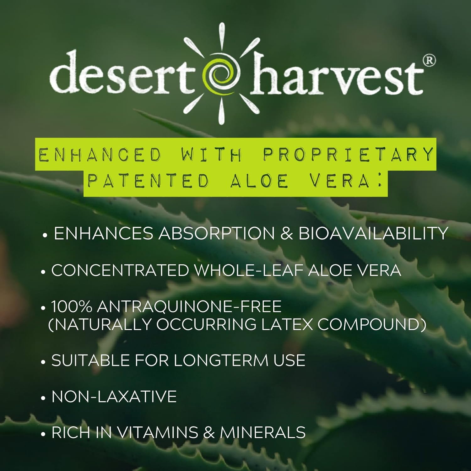 Desert Harvest Magnesium Oxide Supplement with Aloe Vera for Absorption, for Immune Support, Muscle Recovery, Digestion, Relaxation - 160 Capsules : Health & Household