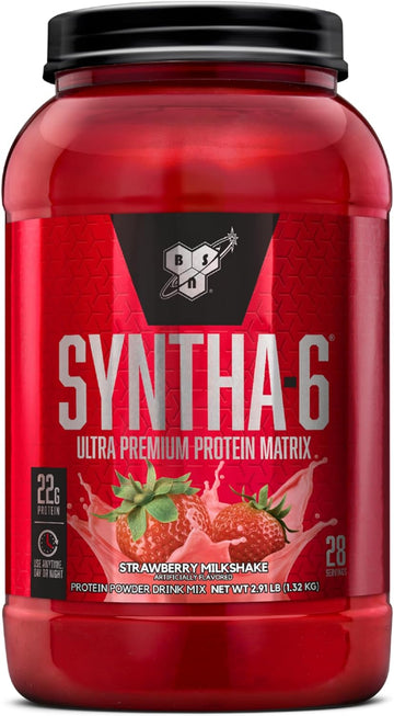BSN SYNTHA-6 Whey Protein Powder, Strawberry Protein Powder with Micel
