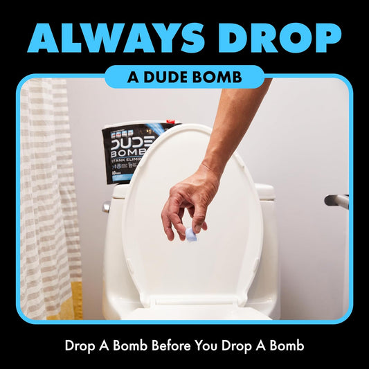 Dude Bombs - Toilet Stank Eliminator - 2 Pack, 40 Pods - Fresh Scent 2-in-1 Stank Eliminator + Toilet Bowl Freshener - Refreshing Blend of Lavender, Cedar, Lime, and Eucalyptus