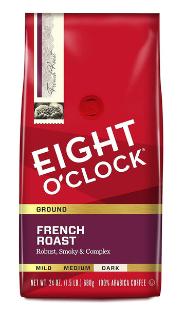 Eight O'Clock Ground Coffee, French Roast, 24 Ounce