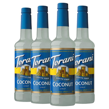 Torani Sugar Free Syrup, Coconut, 25.4 Ounce (Pack Of 4)