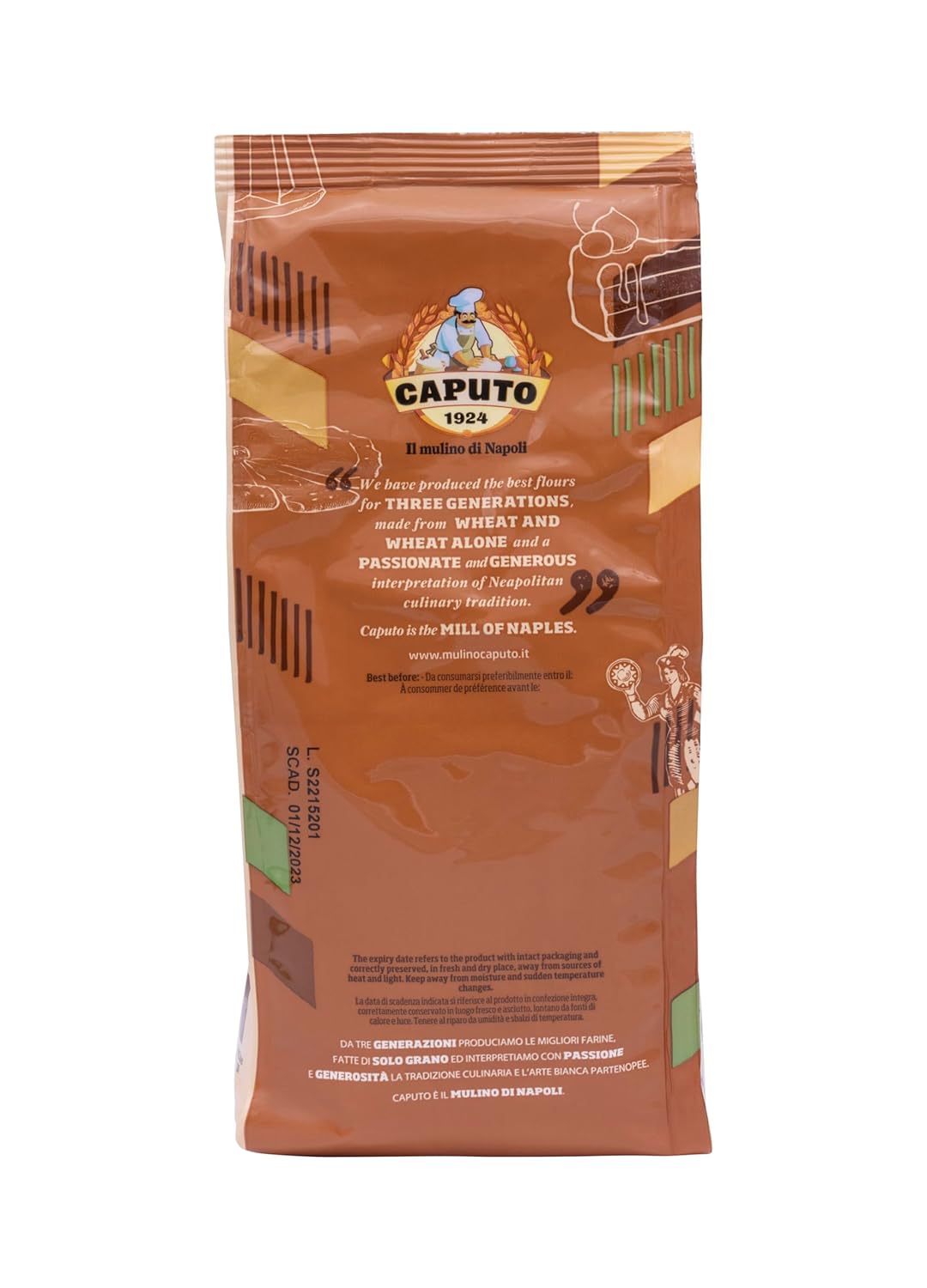 Antico Molino Napoli Antimo Caputo Pizza Flour, Gluten Free, 2.2 Pound (Pack Of 2)