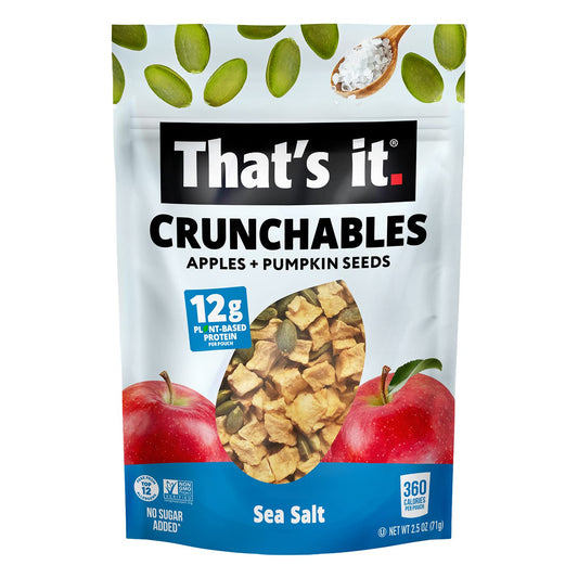 That'S It. Crunchables Variety Pack Plant Based Protein, Gluten-Free Crunchy Snack Mix Perfect For Salad Topper And Yogurt Topper (2X Sea Salt, 1X Spicy Chili, 1X Sweet Cinnamon)