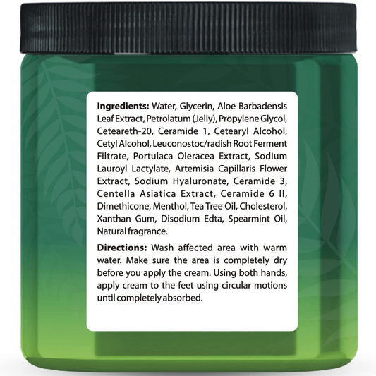 First Botany, Athletes Foot Cream With Tea Tree Oil, Aloe & Spearmint - Hydrates, Softens & Conditions Dry Cracked Feet, Heel And Calluses- Helps Soothe Irritated Skin - 8 Oz