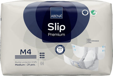 ABENA Slip Premium All-In-One Incontinence Pads For Men & Women, Eco-Labelled Womens Incontinence Pads, Mens Incontinence Pads - Medium 4, 70-110cm Waist, 3600ml Absorbency, 4x 21PK