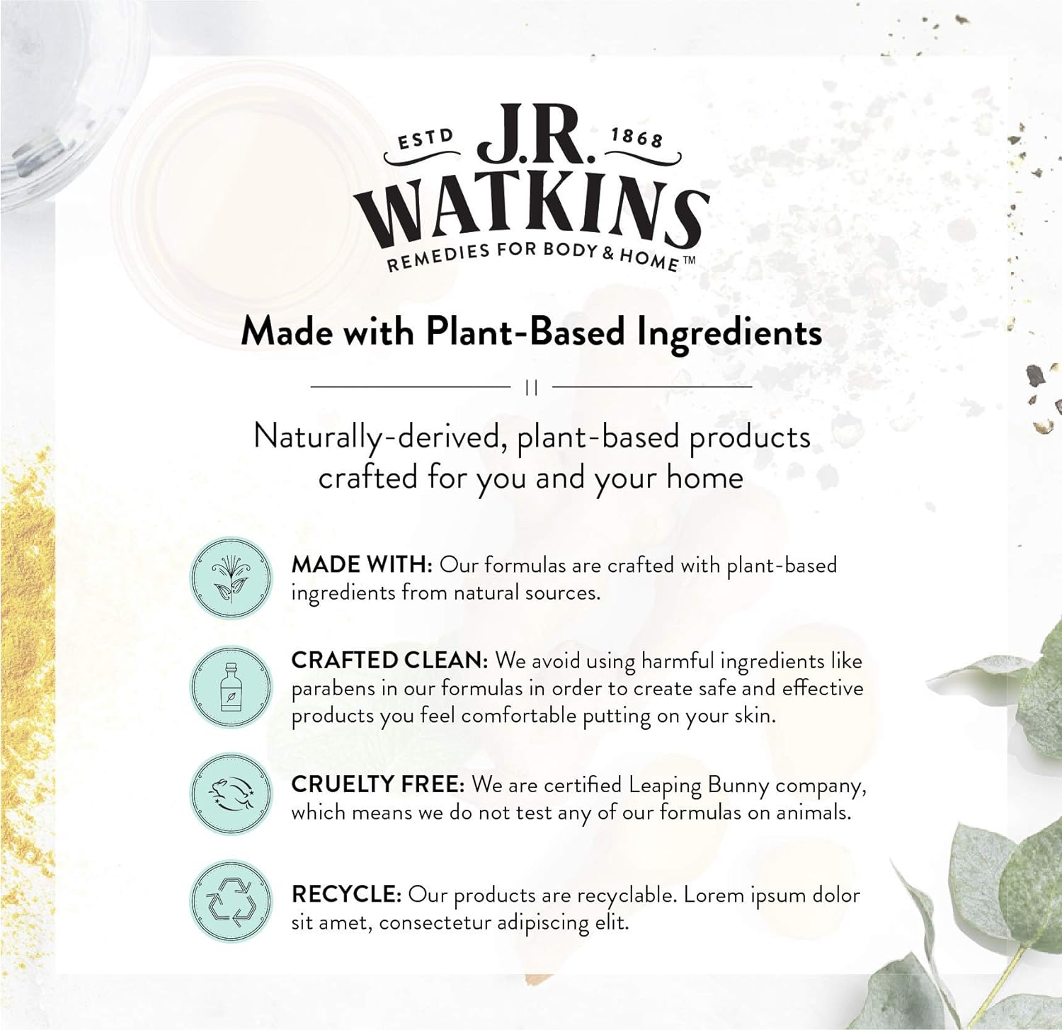 J.R. Watkins Daily Moisturizing Lemon Cream Body Wash, 18 Ounce : Beauty & Personal Care