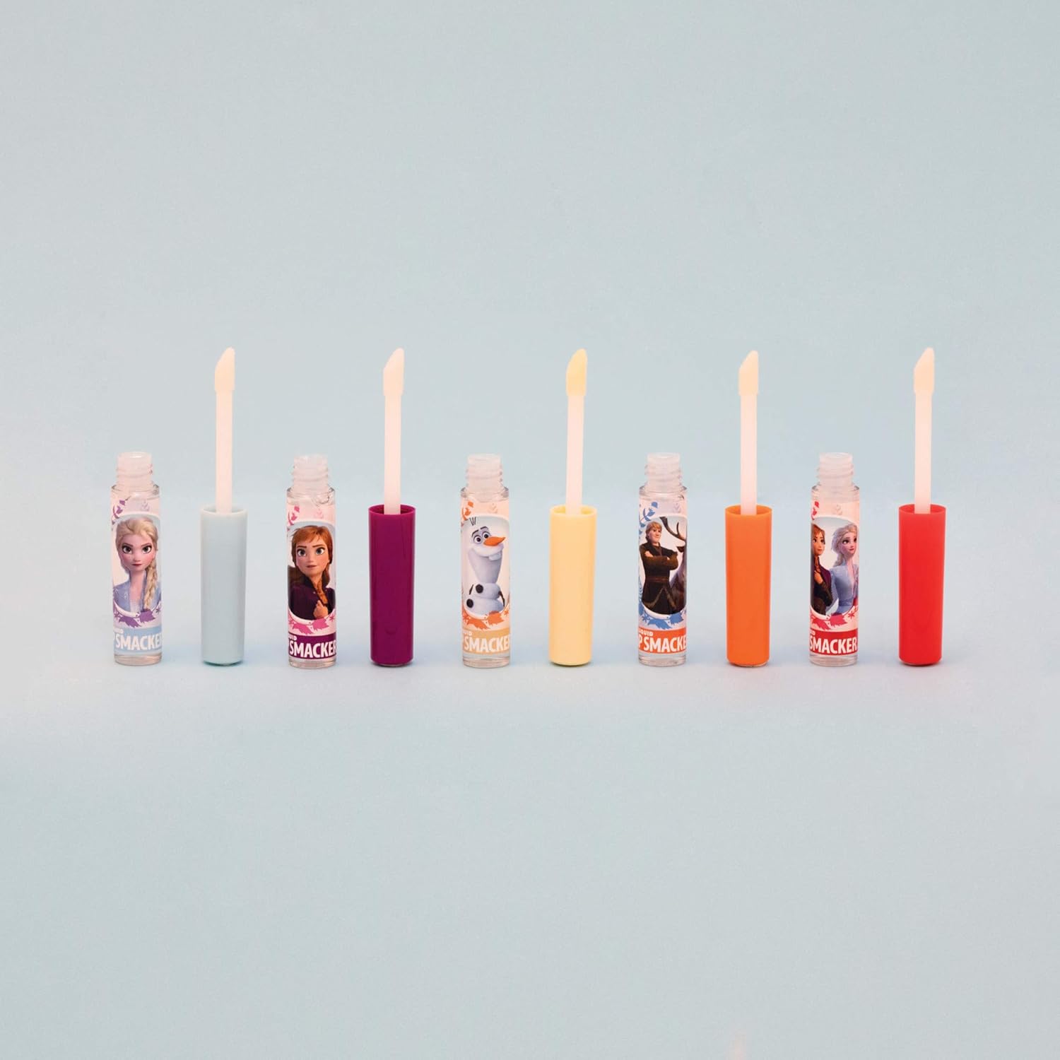 Lip Smacker Disney Frozen II Liquid 5-Piece Party Pack Northern Blue Raspberry, Born to Lead Lychee, Stronger Strawberry, Vanilla Snow-it-all, Wilderness Peach : Beauty & Personal Care