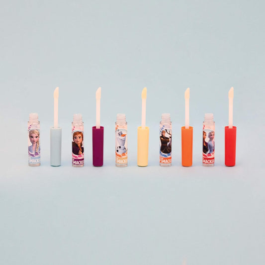 Lip Smacker Disney Frozen II Liquid 5-Piece Party Pack Northern Blue Raspberry, Born to Lead Lychee, Stronger Strawberry, Vanilla Snow-it-all, Wilderness Peach : Beauty & Personal Care