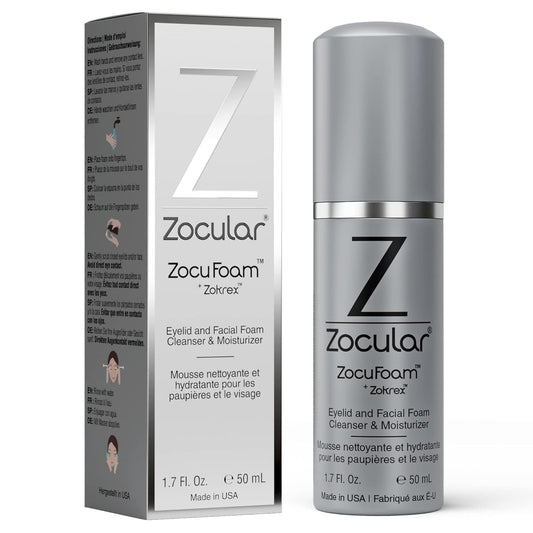 Zocufoam Eyelid Cleanser And Zocuwipe Eyelid Wipes Bundle - Eye Care For Dry And Irritated Eyes - 30 Ct