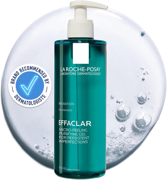 La Roche-Posay Effaclar Micro-Peeling Purifying Gel Wash for Oily, Blemish-Prone Skin 400ml : Amazon.co.uk: Beauty