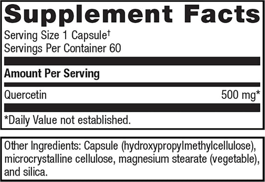 Metagenics Quercetin 500Mg Capsule Supplement Helps Promote A Healthy Immune Response And Cardiovascular Function - 60 Capsules