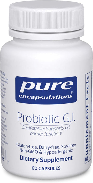 Pure Encapsulations Probiotic G.I. - Shelf Stable Probiotic For Intestinal Health & Gastrointestinal Support - With Lactobacillus & Bifidobacterium Probiotic - 60 Capsules