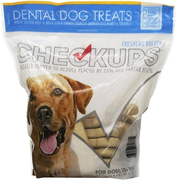 Checkups- Dental Dog Treats, 24ct 48 oz. for dogs 20+ pounds (2 Bags, 48 Count Total)