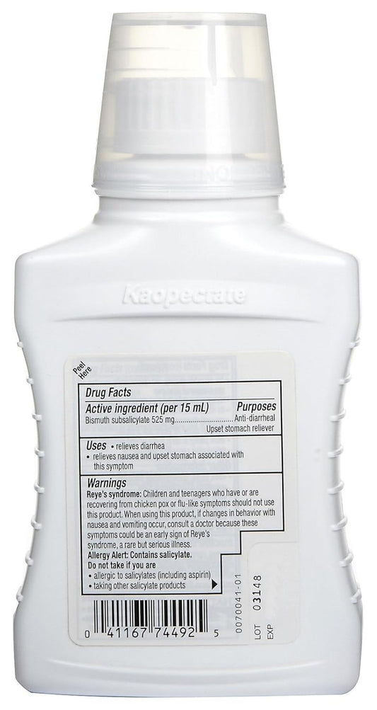 Kaopectate Multi-Symptom Relief For Diarrhea & Upset Stomach, Max Peppermint, 8 Fl Oz : Health & Household