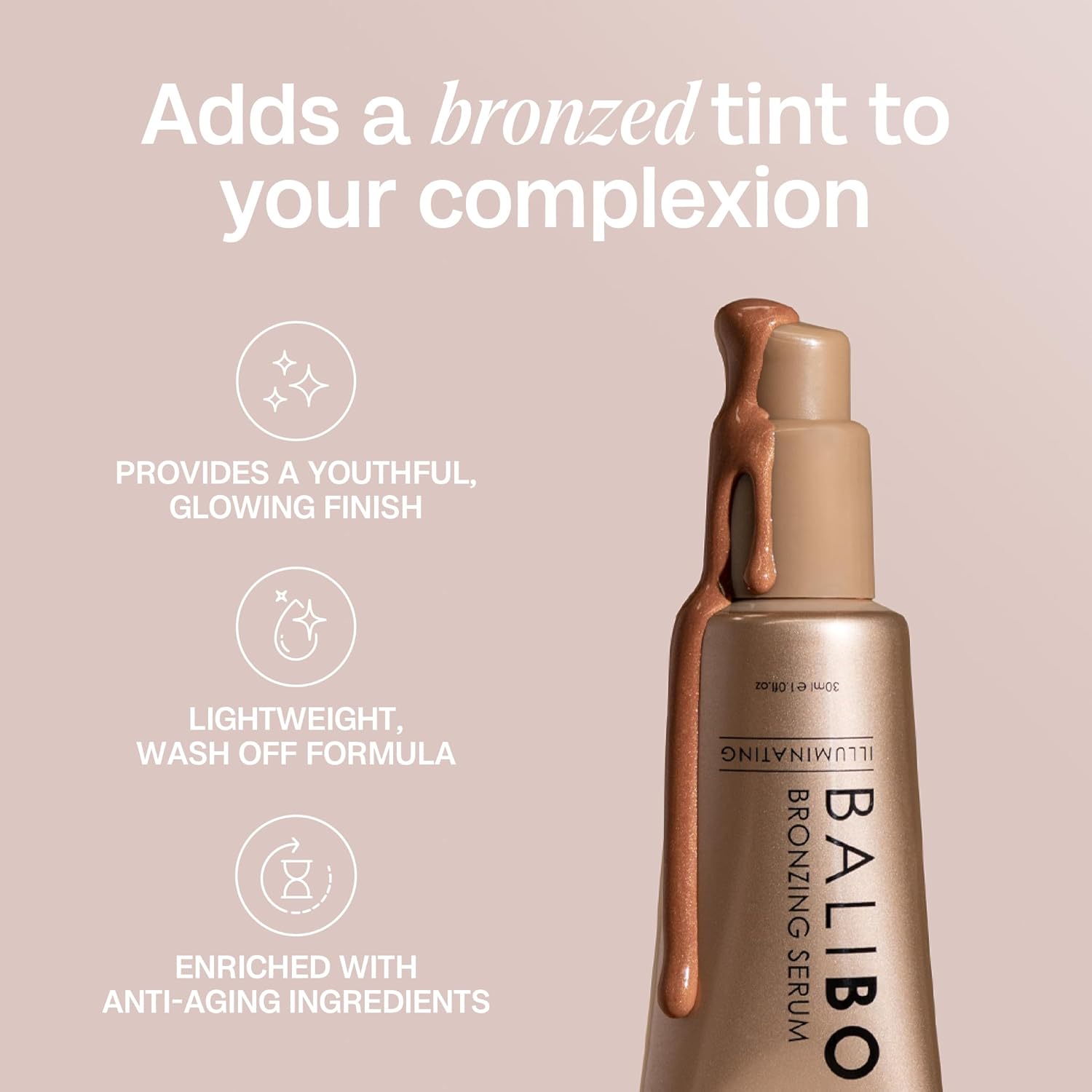Bali Body Bronzing Serum | Warm Bronze Tint For Face, Lightweight Daily Use | Infused with Anti-Aging Ingredients that Nourish All Skin Types | Vegan, Cruelty Free, Australian Made (30 ml/1.01 fl oz) : Amazon.co.uk: Beauty