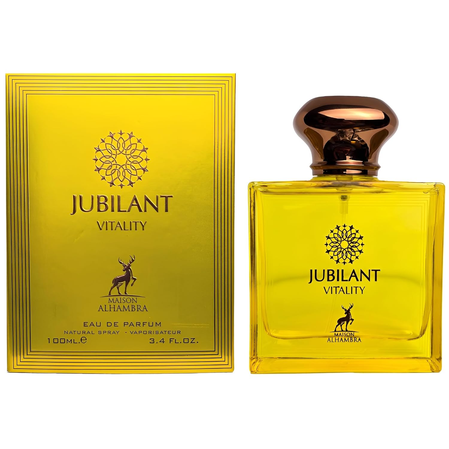 Maison Alhambra Jubilant Vitality – Citrus, Spicy, Green, Amber – Eau De Parfum Spray Long-Lasting Fragrance For Unisex, 3.4 Ounce / 100 Ml : Beauty & Personal Care